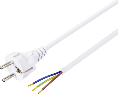 Sygonix SY-5043502 Strom Anschlusskabel Weiß 1.50 m (SY-5043502)
