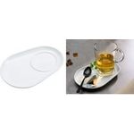 Ritzenhoff & Breker Untersetzer BIANCO, oval aus Porzellan, Maße: (B)125 x (T)180 x (H)20 mm, - 6 Stück (425895)