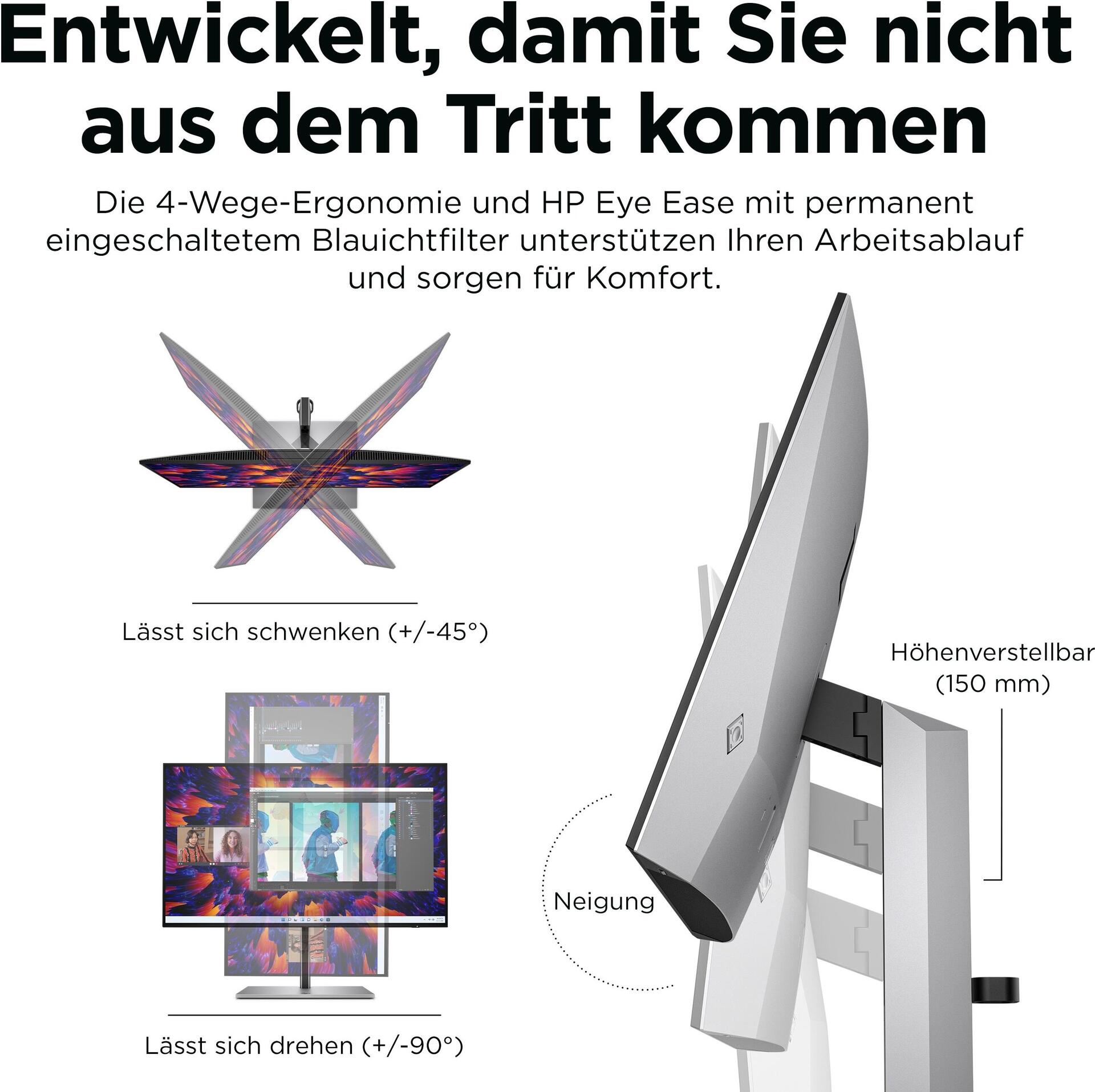 HP Z24q G3 23.8" QHD Monitor Silber