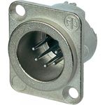 NEUTRIK XLR-Steckverbinder Flanschstecker, Kontakte gerade Polzahl: 5 Silber NC5MD-LX 1 St. (NC5MD-LX)