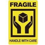 rillprint Hinweisetiketten "FRAGILE / HANDLE WITH CARE" permanent klebend, Farbe: schwarz / gelb, - 1 Stück (76860)