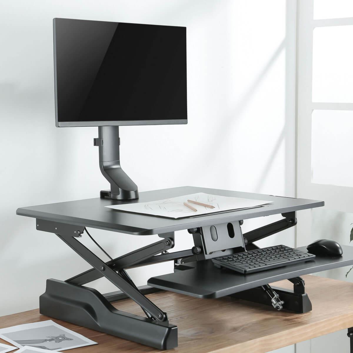 Tripp Lite DDR1732SC Einzelmonitorarm mit Tischklemme und Kabeldurchführung 17"–32" höhenverstellbar Schwarz