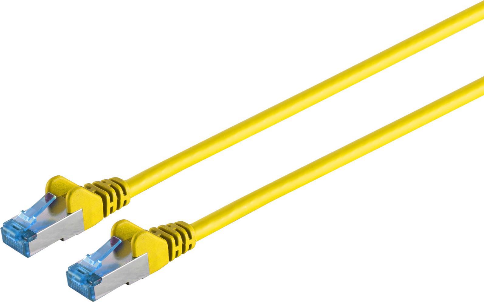 S/CONN maximum connectivity Netzwerkkabel-Patchkabel, cat 6A, S/FTP, PIMF, Halogenfrei, GHMT-ZERTIFIZIERT, gelb, 1,5m (75711-A1.5Y)