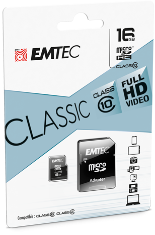 EMTEC Flash-Speicherkarte (ECMSDM16GHC10CG)