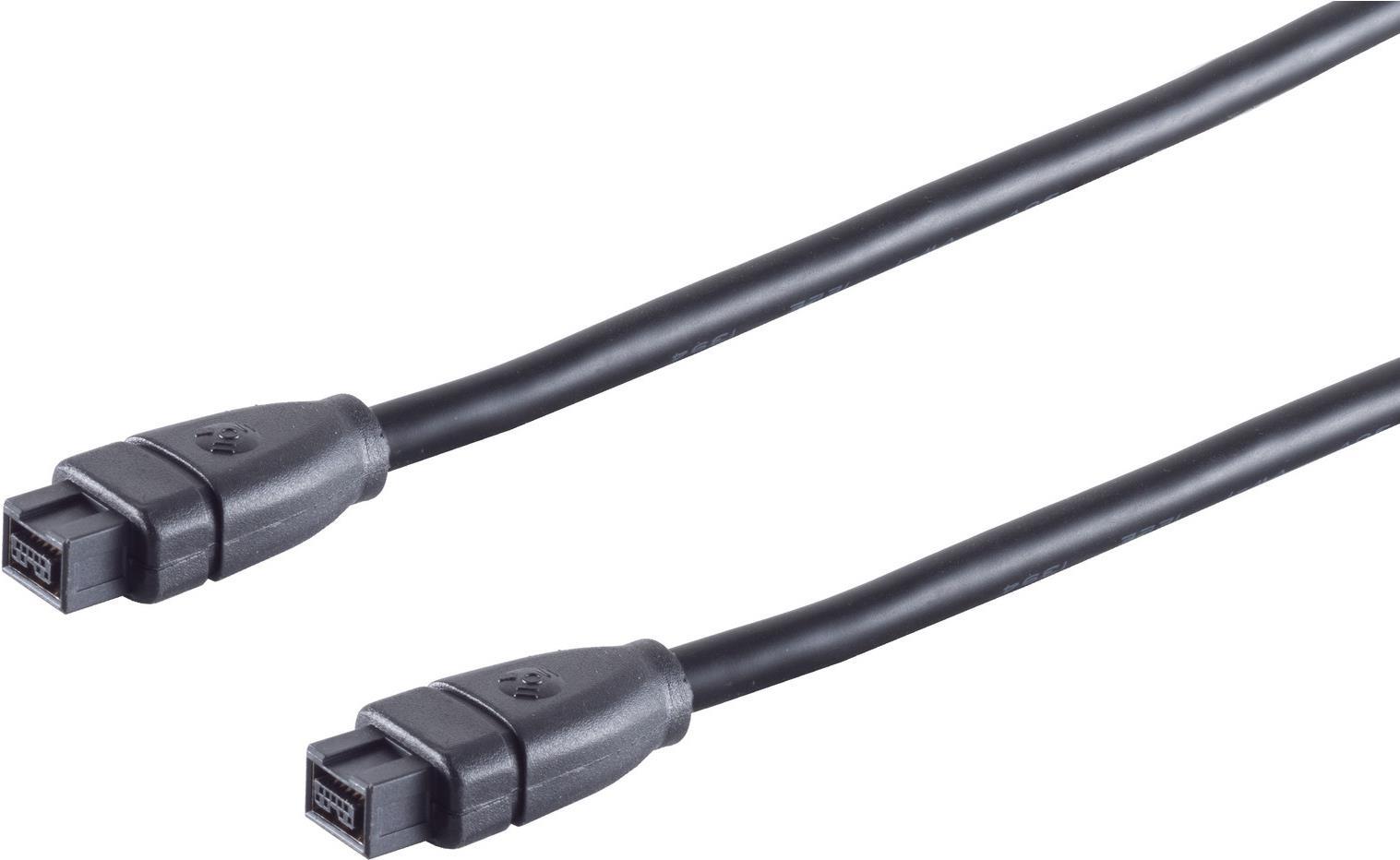 S CONN maximum connectivity FireWire-Anschlusskabel, IEEE 1394B Kabel, 9-pol Stecker auf 1394B 9-pol Stecker, 1,0m (77301)