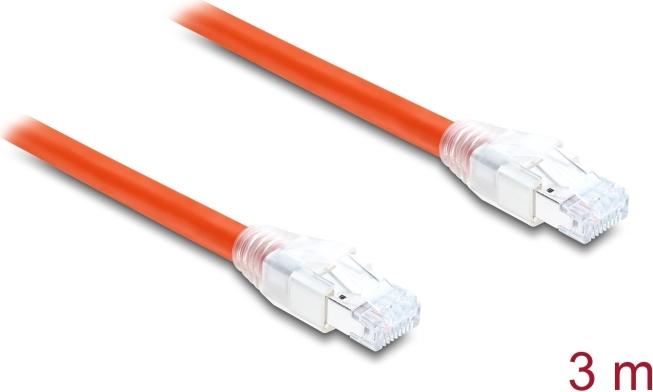 Delock RJ45 Netzwerkkabel Cat.8.1 S/FTP 3 m bis 40 Gbps orange (81182)