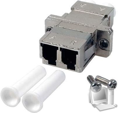 LWL Kupplung LC/LC, Duplex, Single-/Multimode, Metall-Gehäuse mit Keramik-Ferrule Nicht zum Einsatz in Spleißboxen geeignet! (90744)