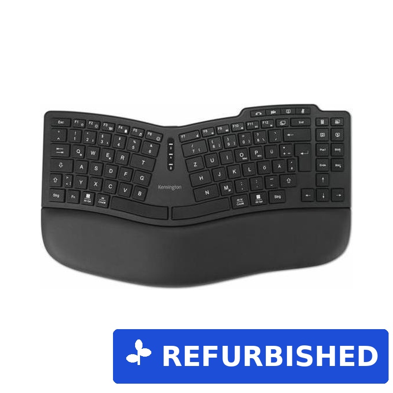 Kensington Pro Fit Ergo KB675 EQ TKL kabellose Ergo-Tastatur QWERTZ DE Schwarz (K75491DE) (geöffnet) (geöffnet)