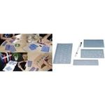 WEDO Schriftschablonen-Set, Schrifthöhen: 5 mm, 10 mm, 20 mm transparent, aus Kunststoff, im Kunststoffetui (70 12)