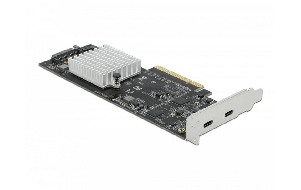 Delock 89009 PCI Express x8 Karte 2x USB-C 3.2 Gen 2x2 20 Gbps Low Profile