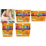 BIC Kids Fasermaler Kid Couleur medium, 36er Kartonetui Strichstärke: 0,8 mm, auswaschbar von Händen und Textilien, - 1 Stück (516820)