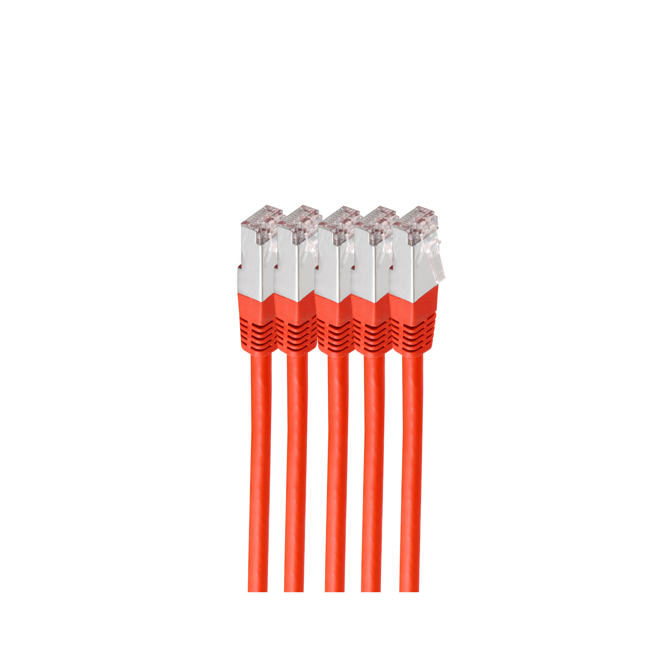 ShiverPeaks BS75711-H0.5R-SET5 Netzwerkkabel 0,5 m Cat6 S/FTP (S-STP) Rot