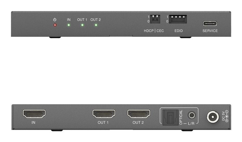 PureLink PureTools PT-SP-HD12-48G HDMI 2.1 Splitter 1x2 8K 60Hz 4:2:0 48 Gbps Schwarz