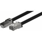 Wirewin Outdoor Patchkabel KAT6A, Anti-UV PUR Mantel, S/FTP, schwarz RJ45 Patchkabel (PKW-OUT-SF-K6A-PUR 3.0)