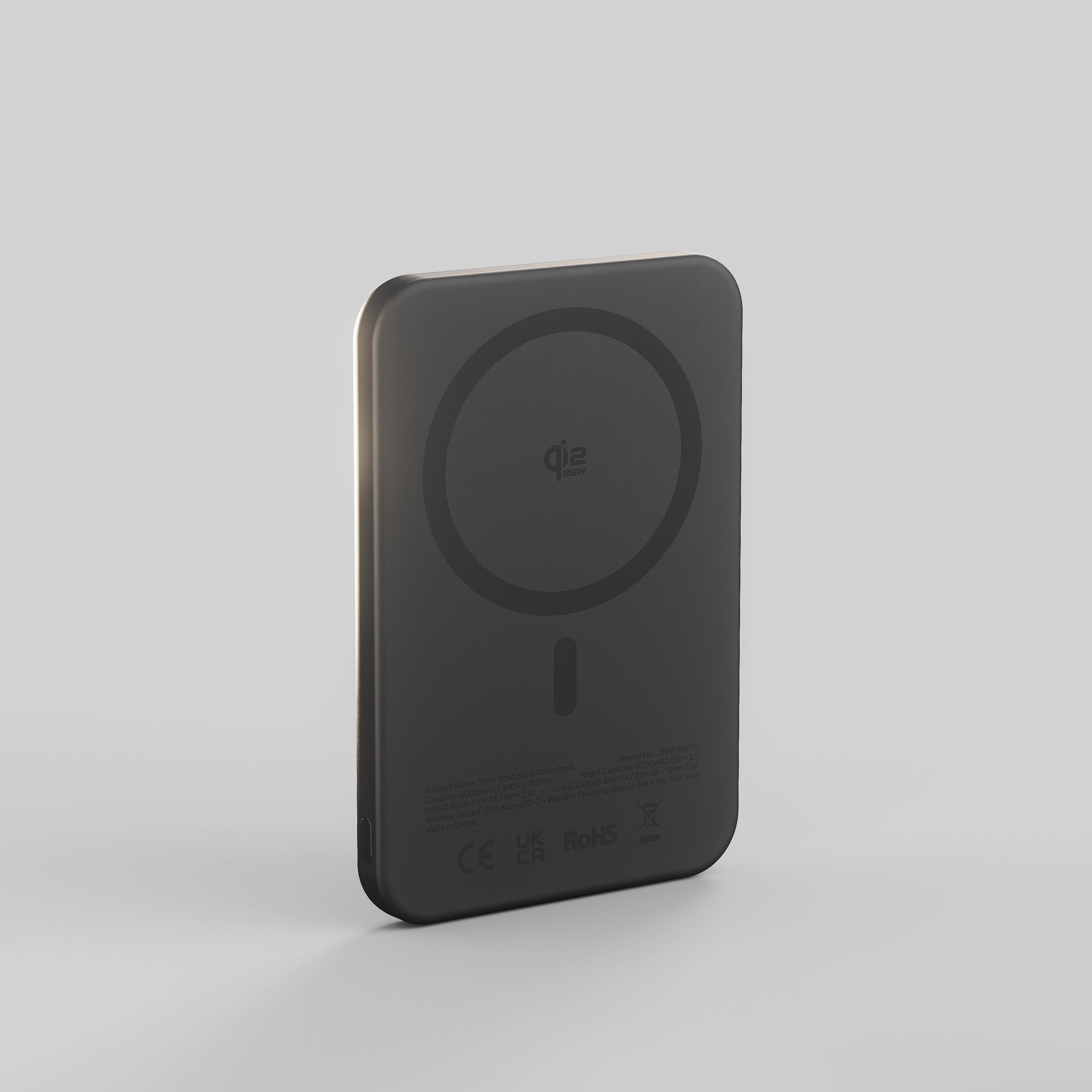 Zens ZEPP06B/00 Semi Solid State Induktive Powerbank 5000 mAh 25 W Schwarz