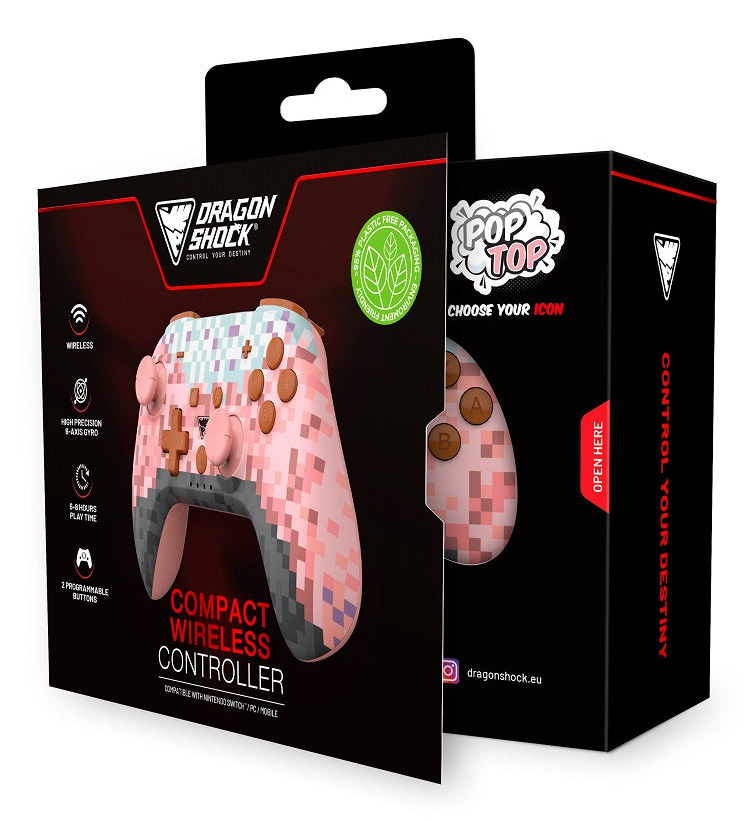 DragonShock PopTop Wireless Gamepad Pink