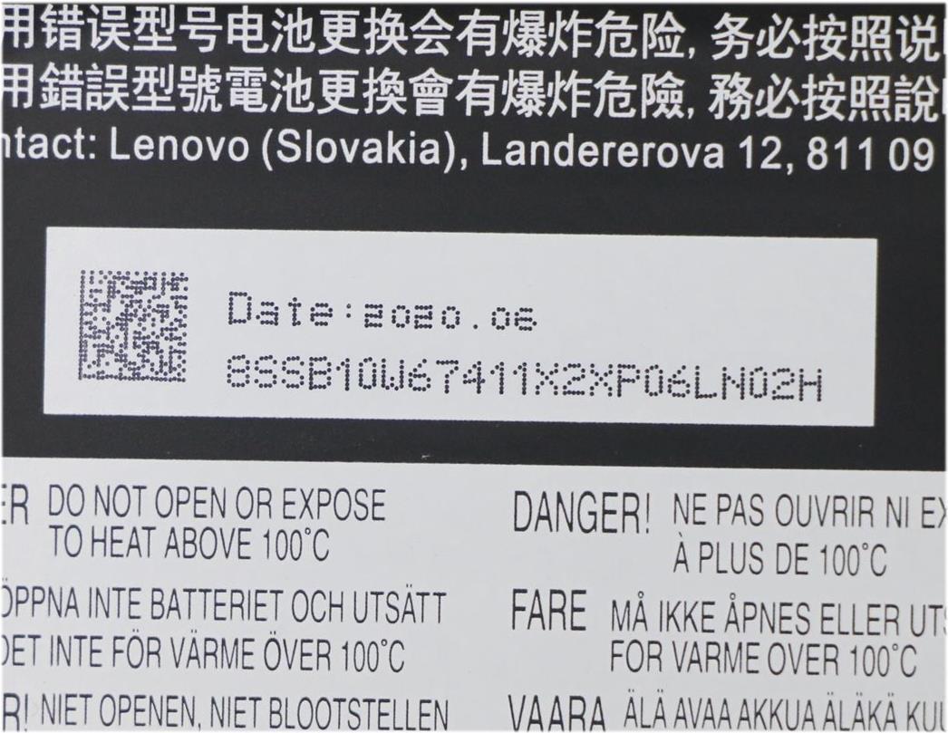 Lenovo SP/B L19M3PF1 11.4V45Wh3cell (5B10W67364)