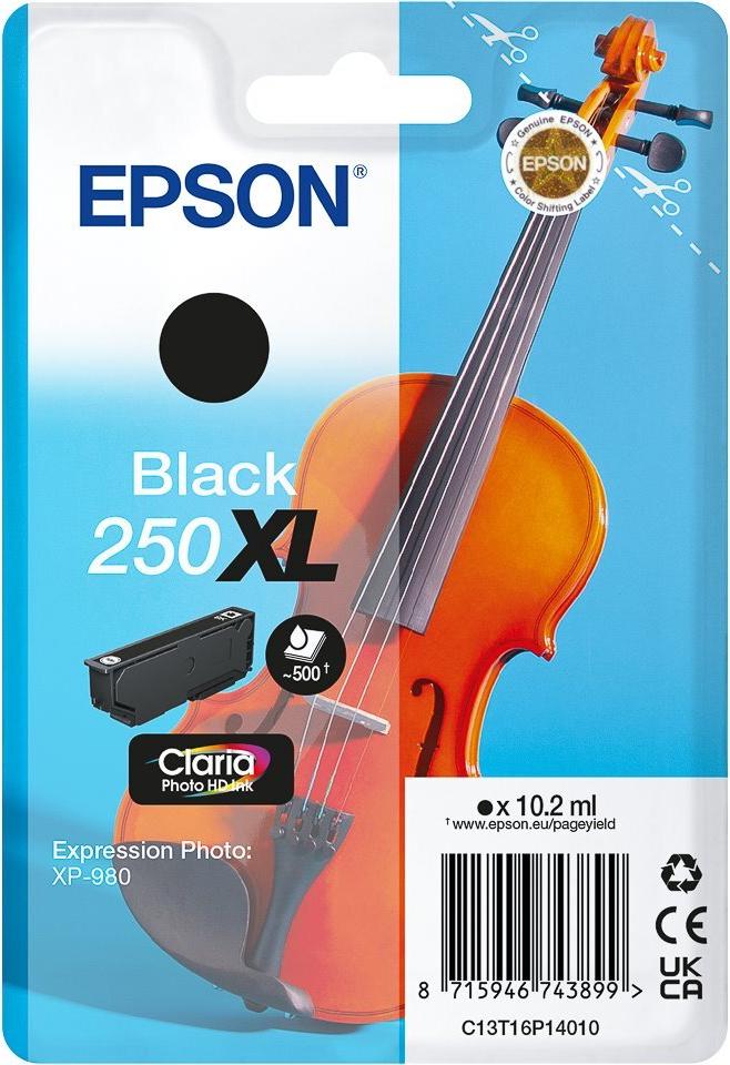 C13T16P14010 EPSON 250XL XP Tinte black 500Seiten (C13T16P14010)