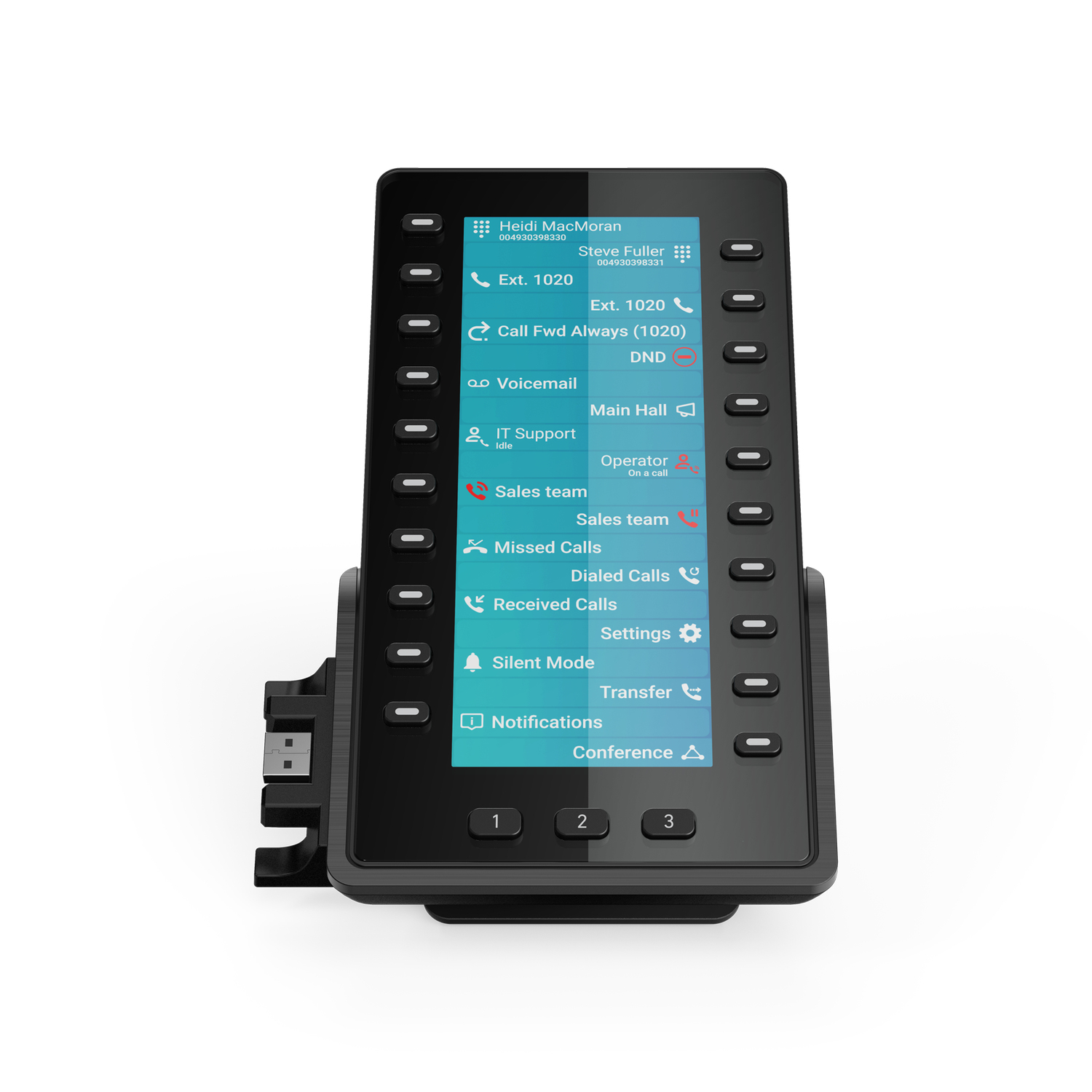 Snom D8C Tastenerweiterung USB für D865, D862 und D815W Gun Metal Black