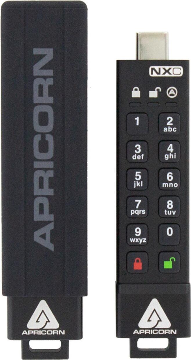 Apricorn Aegis Secure Key 3NXC 32 GB USB-Flash-Laufwerk USB-C 3.2 Gen 1 Schwarz