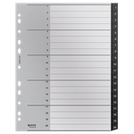Leitz 12110000 Tab-Register Leerer Registerindex Polypropylen (PP) Schwarz - Weiß (12110000)