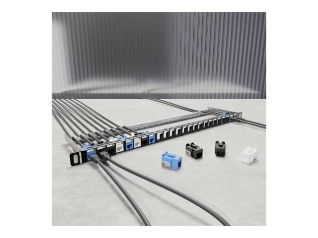 Intellinet 24-Port Keystone-Patchpanel geschirmt 0,5HE 19" Schwarz