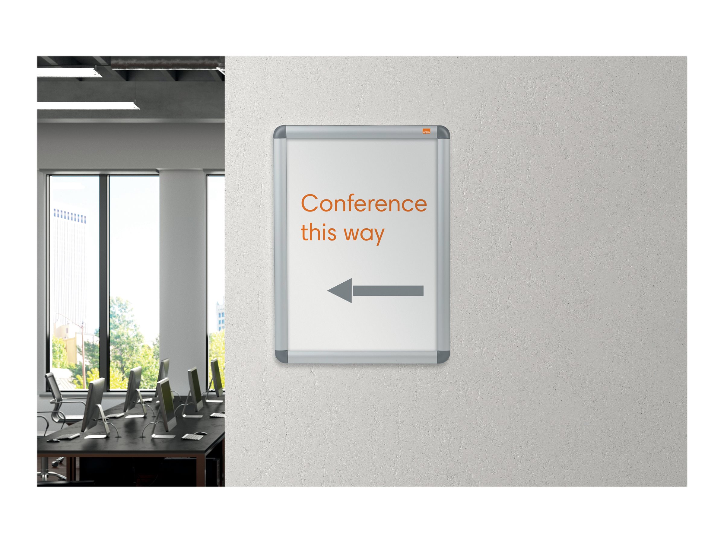 Nobo Plakatrahmen A1 Eloxiertes Aluminium Silber