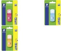 STAEDTLER Radierer-Spitzer-Kombi 511 SE, neon-orange 2in1: Spitzdose & Radierer, für Stifte bis 8,2 mm Durch - 1 Stück (511SE-F4BK)