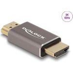 Delock HDMI Adapter Stecker zu Stecker 8K 60 Hz grau Metall (60086)