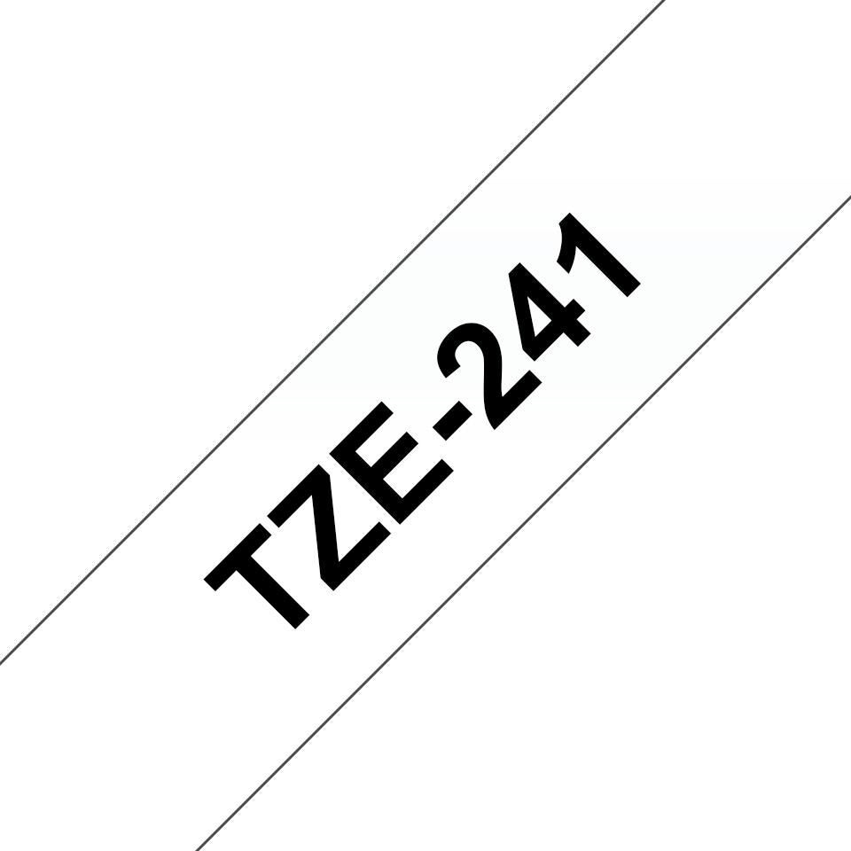 Brother TZe-241 Farbband 18 mm Schwarz auf Weiß