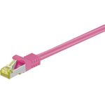 DSIT RJ45 Netzwerkkabel S/FTP (PiMF), mitCat.7 Rohkabel, Rosa, 1,50m (DC-79-015)