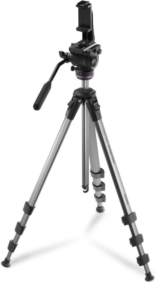 Hama Dreibeinstativ PRO Move 160 2D+, Videostativ für Kamera und Handy, 160cm (00004668)
