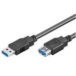 Wentronic Goobay USB 3.0 SuperSpeed Verlängerungskabel, Schwarz, 1.8 m - USB 3.0-Stecker (Typ A) > USB 3.0-Buchse (Typ A) (93998)