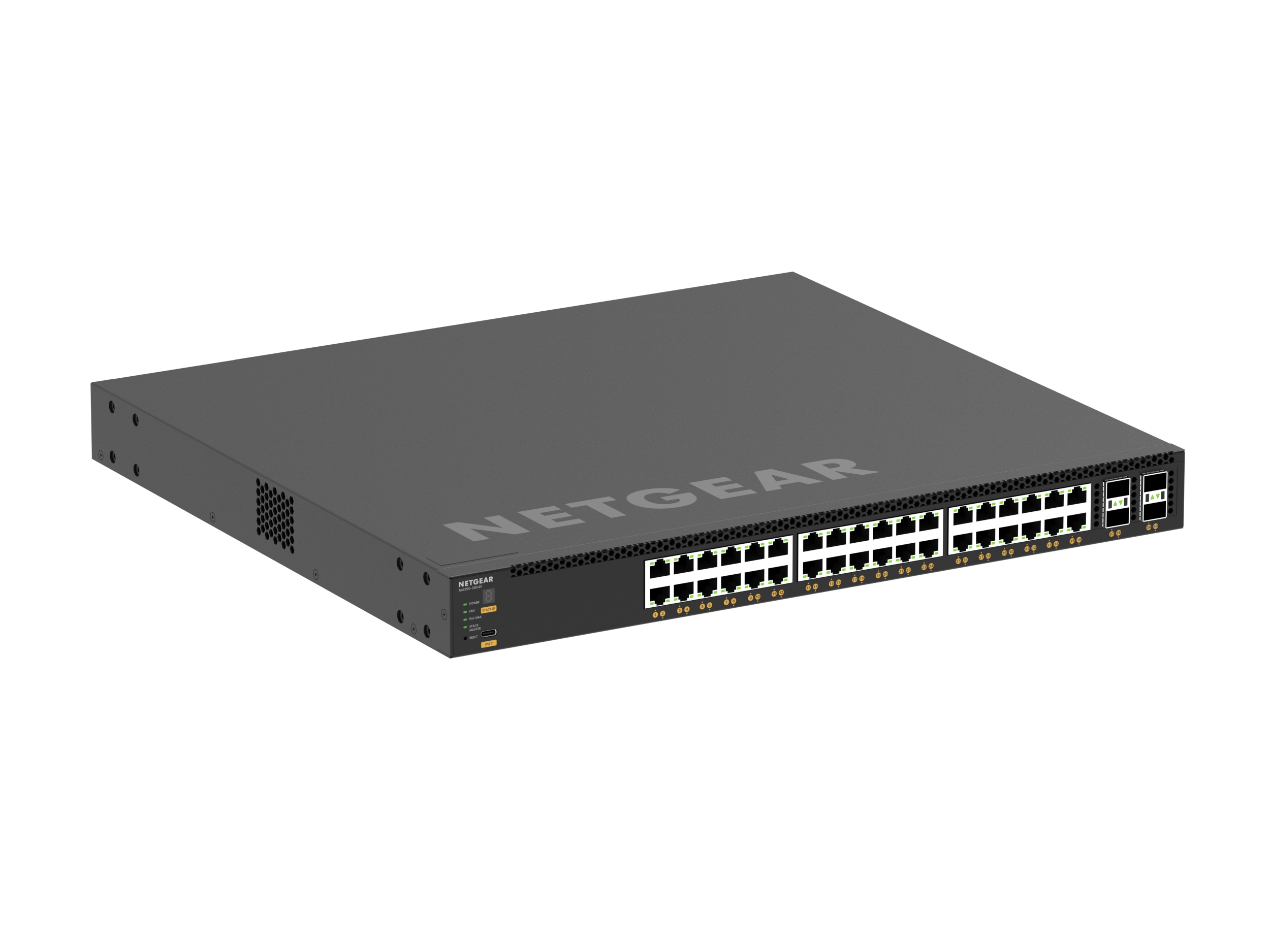 NETGEAR AV Line M4350-36X4V Managed Switch, 40 Ports, PoE++, Schwarz