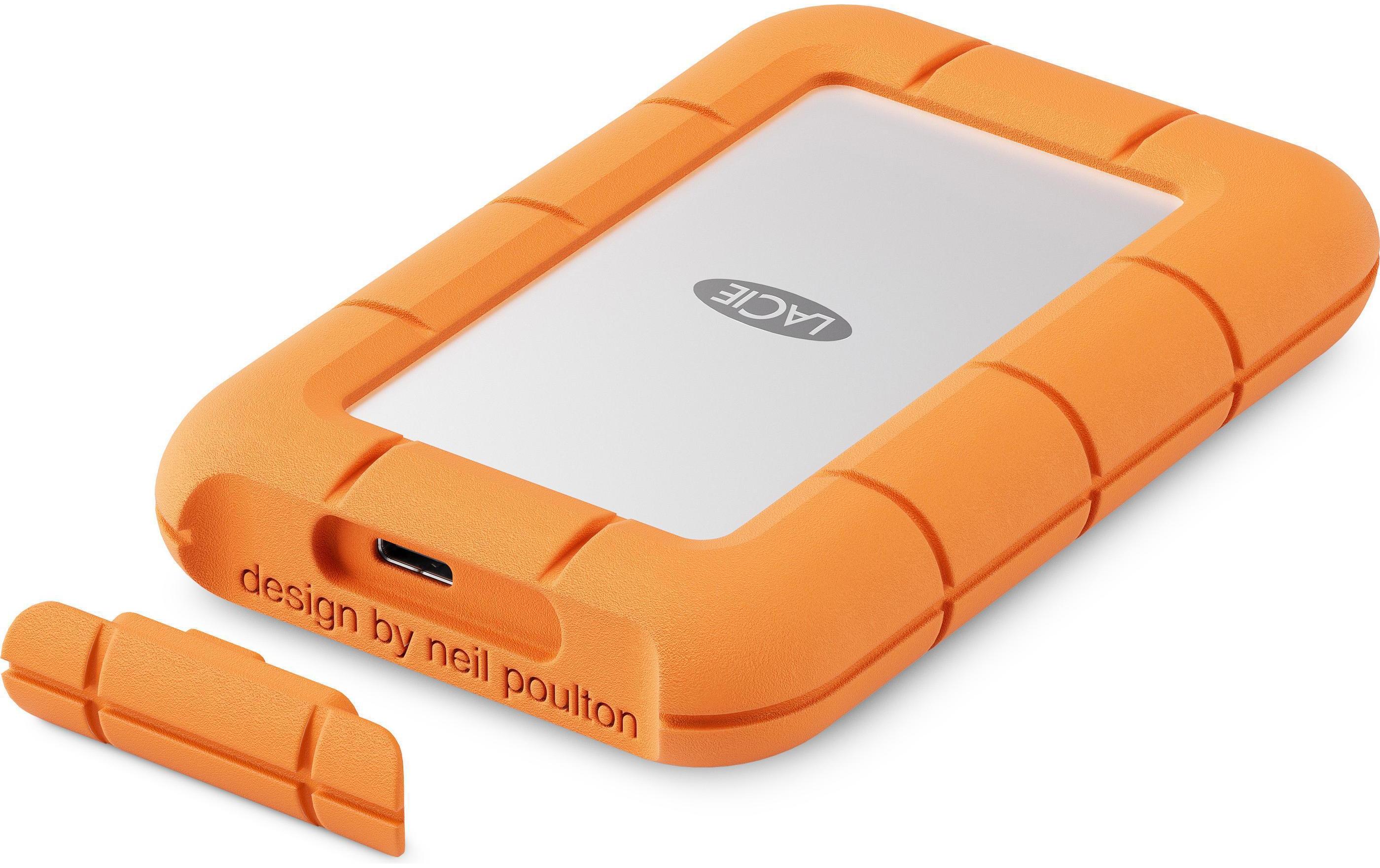 LaCie Rugged Mini 4 TB SSD USB 3.2 Gen 2x2 Grau, Orange