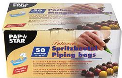 PAPSTAR LDPE-Spritzbeutel "Patisserie", transparent, 130 ml aus LDPE-Folie 80 my, hygienisch, lebensmittelecht, max. - 1 Stück (87151)
