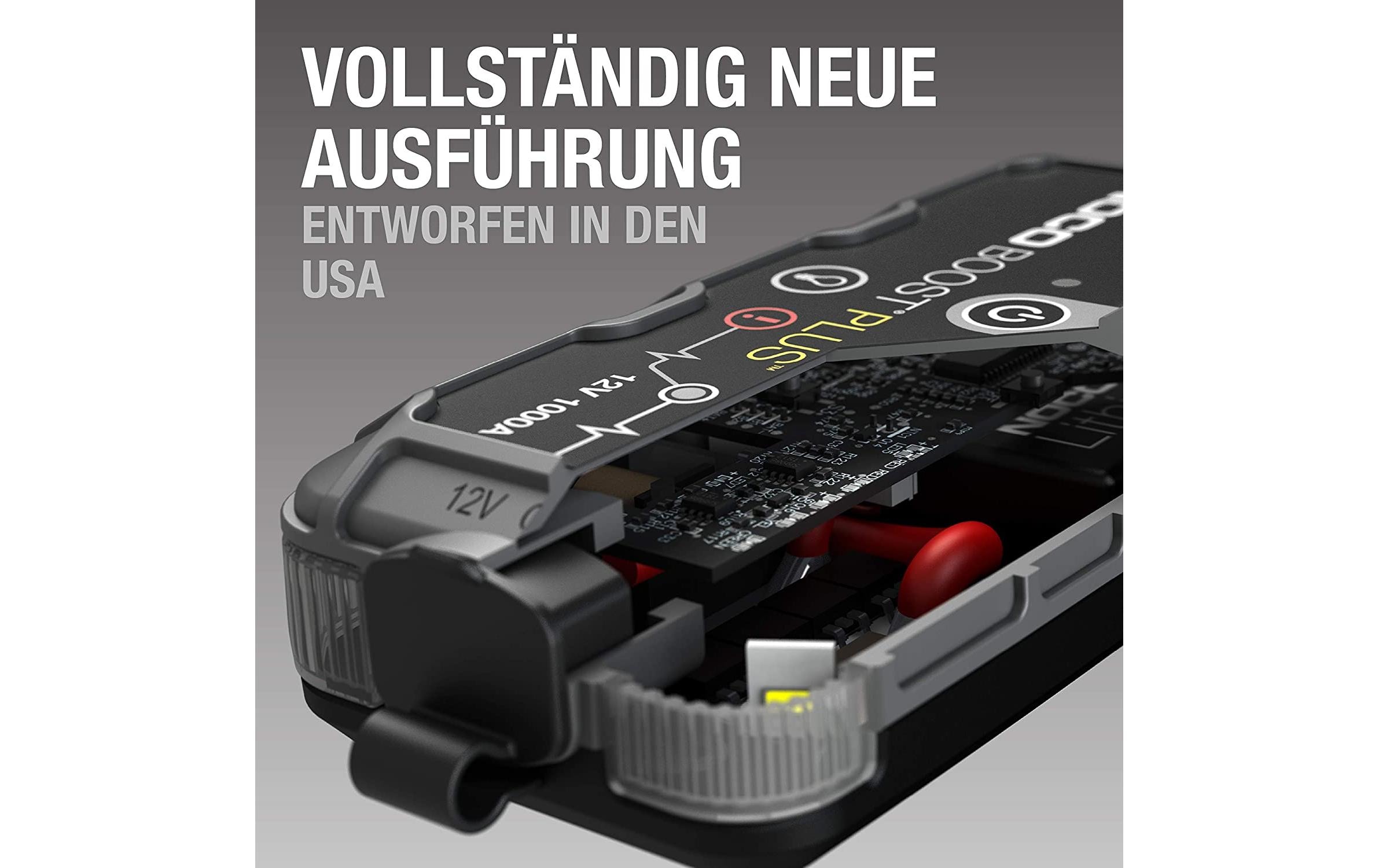 NOCO GB40 Starthilfegerät 12V 1000A mit Powerbank und 100 Lumen LED Schwarz/Grau