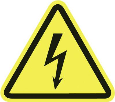 HellermannTyton GmbH Warnschild Warnung v. elt. Spg. WS1-A-150-YE (597-61200)