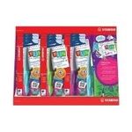 STABILO Tintenroller FUN, 9er Karton-Display mit Testblock und Teststift, Strichstärke: 0,5 mm, Strich - 1 Stück (2090/1-9)