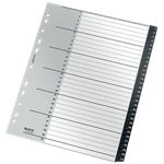 Leitz 12180000 Tab-Register Numerischer Registerindex Polypropylen (PP) Schwarz - Weiß (12180000)