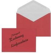 MAILmedia Briefumschlag DL "Lieferschein/Rechnung", rot 75 g/qm, Naßklebung, Maße: 110 x 220 mm, innenliegende - 1 Stück (30005341)