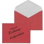 MAILmedia Briefumschlag DL "Lieferschein/Rechnung", rot 75 g/qm, Naßklebung, Maße: 110 x 220 mm, innenliegende - 1 Stück (30005341)