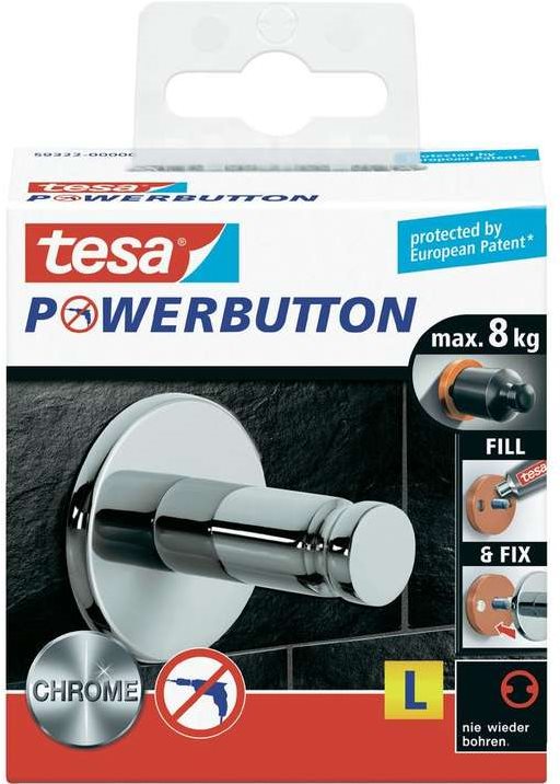 tesa® Powerbutton Universal (Ø x T) 42 mm x 40 mm 59322 Inhalt: 1 St. (59322)