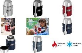 THERMOS Speisegefäß STAINLESS KING, 0,47 Liter, eisgrau doppelwandiger Edelstahl mit Vakuumisolierung, - 1 Stück (4001.336.047)