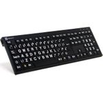 Logickeyboard LargePrint Tastatur USB AŽERTY Französisch Schwarz (LKB-LPWB-BJPU-FR)