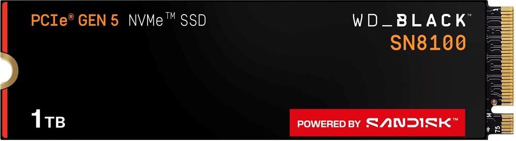 Western Digital WD_BLACK SN8100 1 TB M.2 2280 PCIe 5.0 x4 NVMe SSD