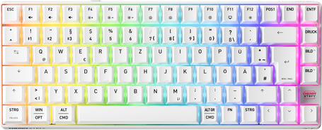 Cherry K33 Compact Wireless Gaming Tastatur QWERTZ DE Layout weiß 75%