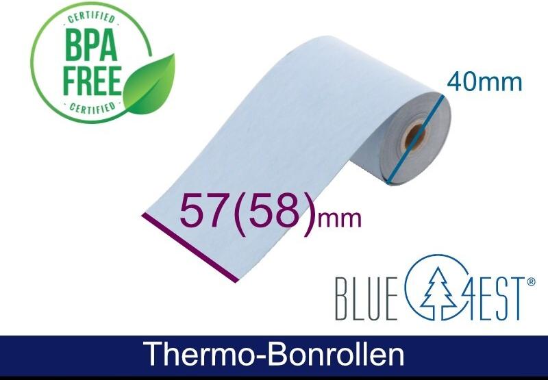 ARTDEV Thermorolle - 57(58) 40 12 (B/D(max.)/K) 19m, Blue4est® (Blau) Ökopapier (ADT573512-18m)