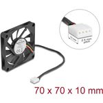 Delock Axiallüfter 12 V DC 70 x 70 10 mm schwarz (67315)