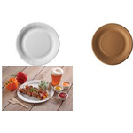 PAPSTAR Papp-Teller "pure" rund, 230 mm, braun, 50er aus 100% Frischfaserkarton, lebensmittelecht, kompostierbar, - 1 Stück (88361)
